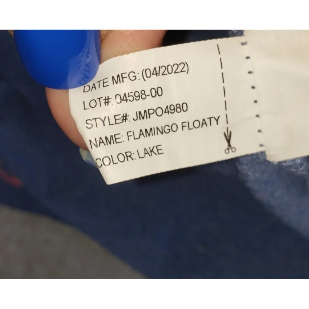 Johnnie-O Flamingo Floaty Polo Shirt Mens Lake Blue Pink Size L Short Sleeve - Picture 12 of 12